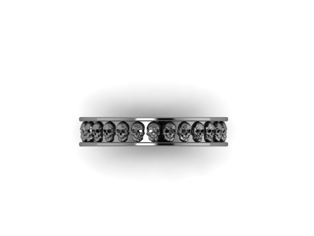 Thinner Repeating Skull Band-UDINC0327