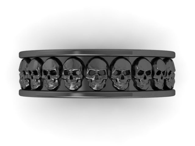 Thicker Repeating Skull Band-UDINC0327