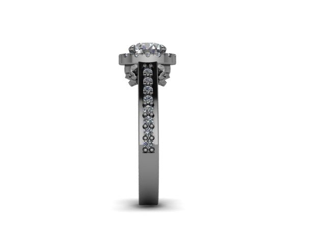 Secret Skull Engagement Ring-UDINC0536