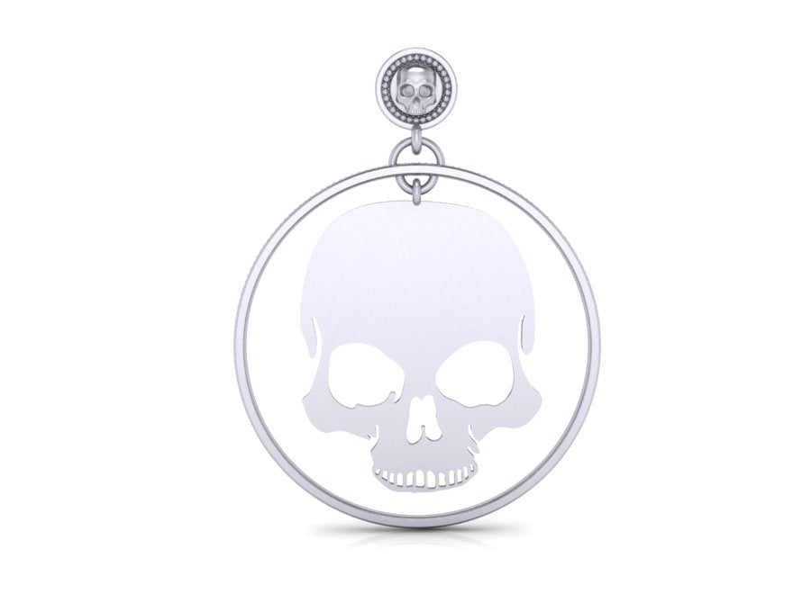 Dangle Skull Hoops-UDINC0657