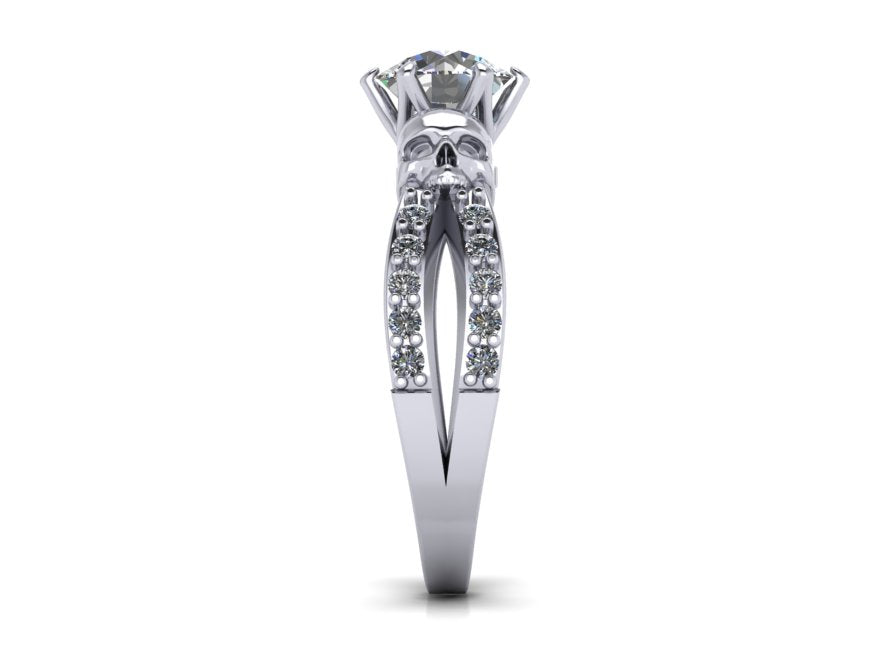 Secret Skull Engagement Ring-UDINC0670