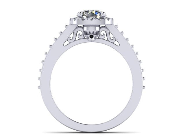 Secret Skull Engagement Ring-UDINC0536
