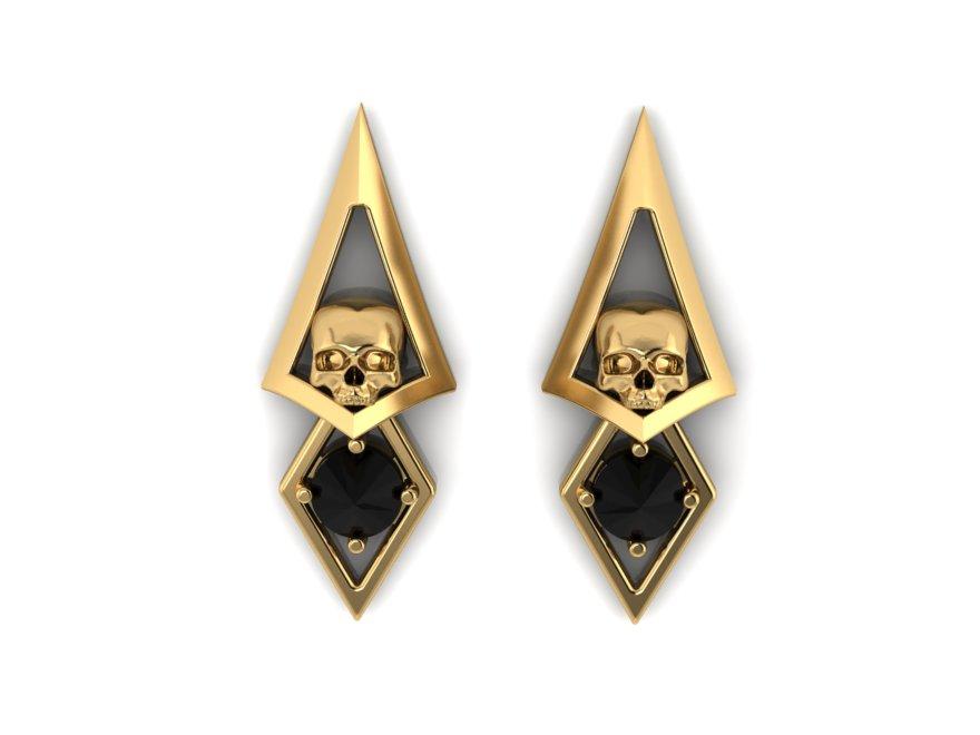 Triangle Dangle Earrings-UDINC0621