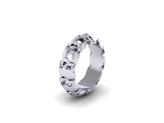 Thicker Skull Eternity Band Solid-UDINC0328