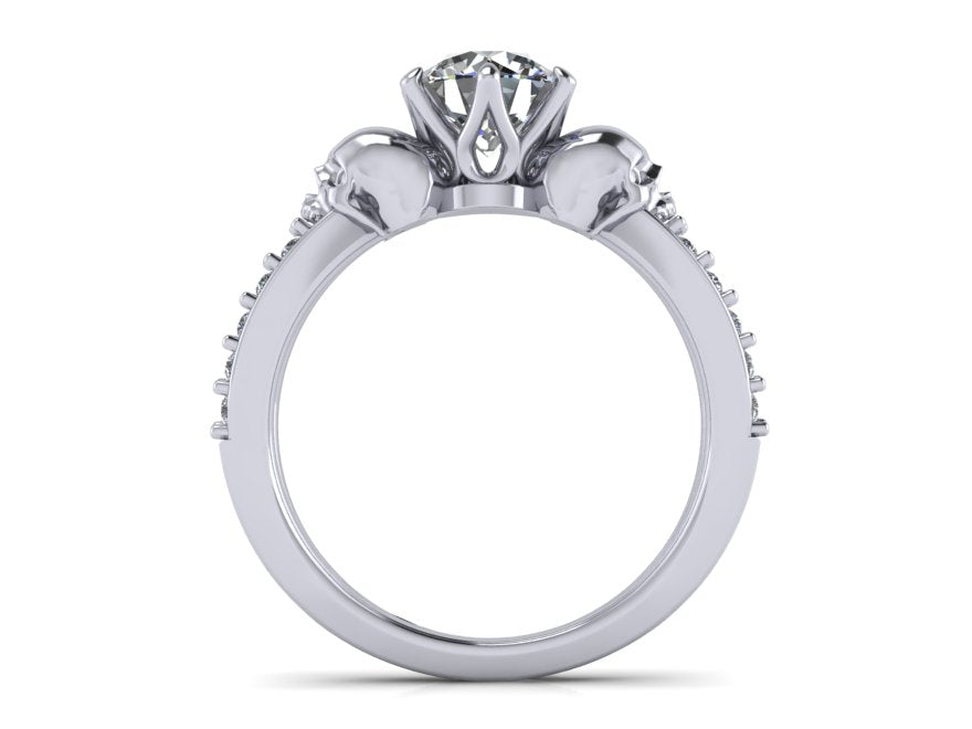 Secret Skull Engagement Ring-UDINC0670