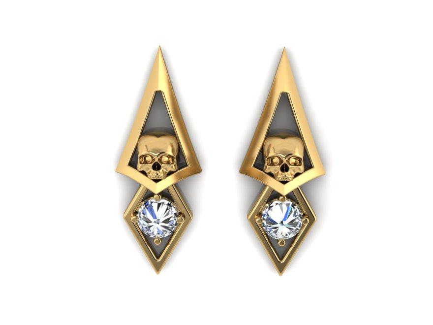 Triangle Dangle Earrings-UDINC0621
