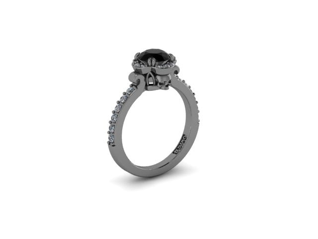 Secret Skull Engagement Ring-UDINC0431