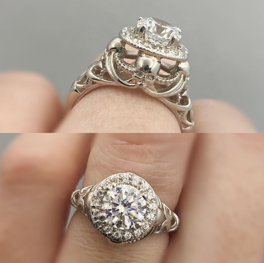 Secret Skull Engagement Ring-UDINC0330