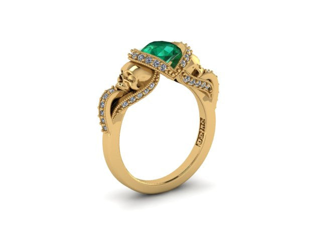 Secret Skull Engagement Ring-UDINC0427