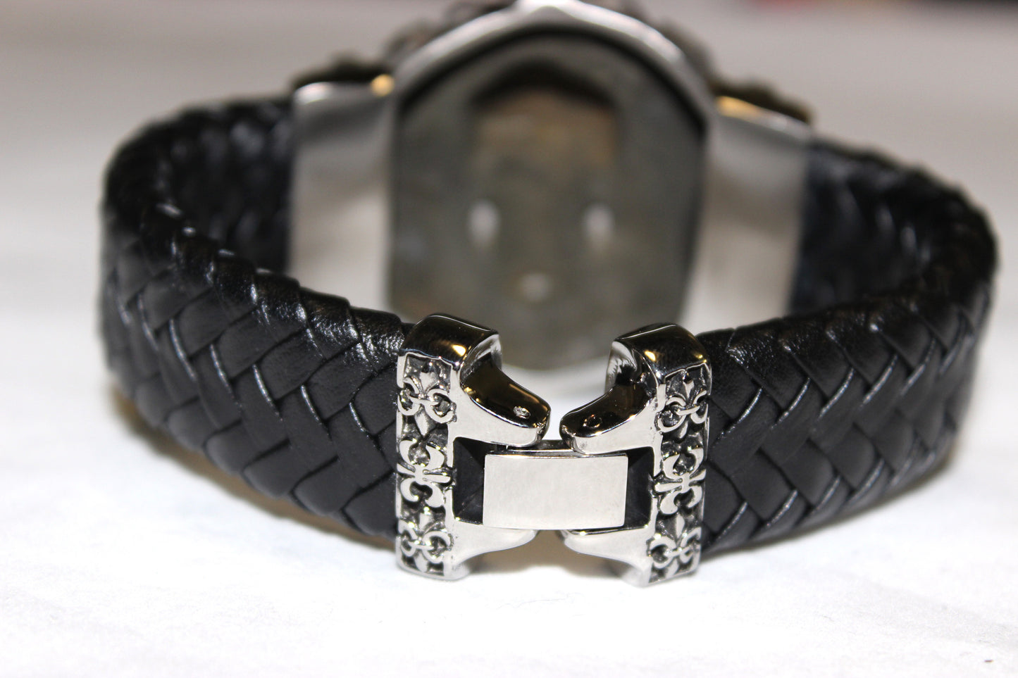 Stainless Steel Skull Leather Bracelet - UDINC0458