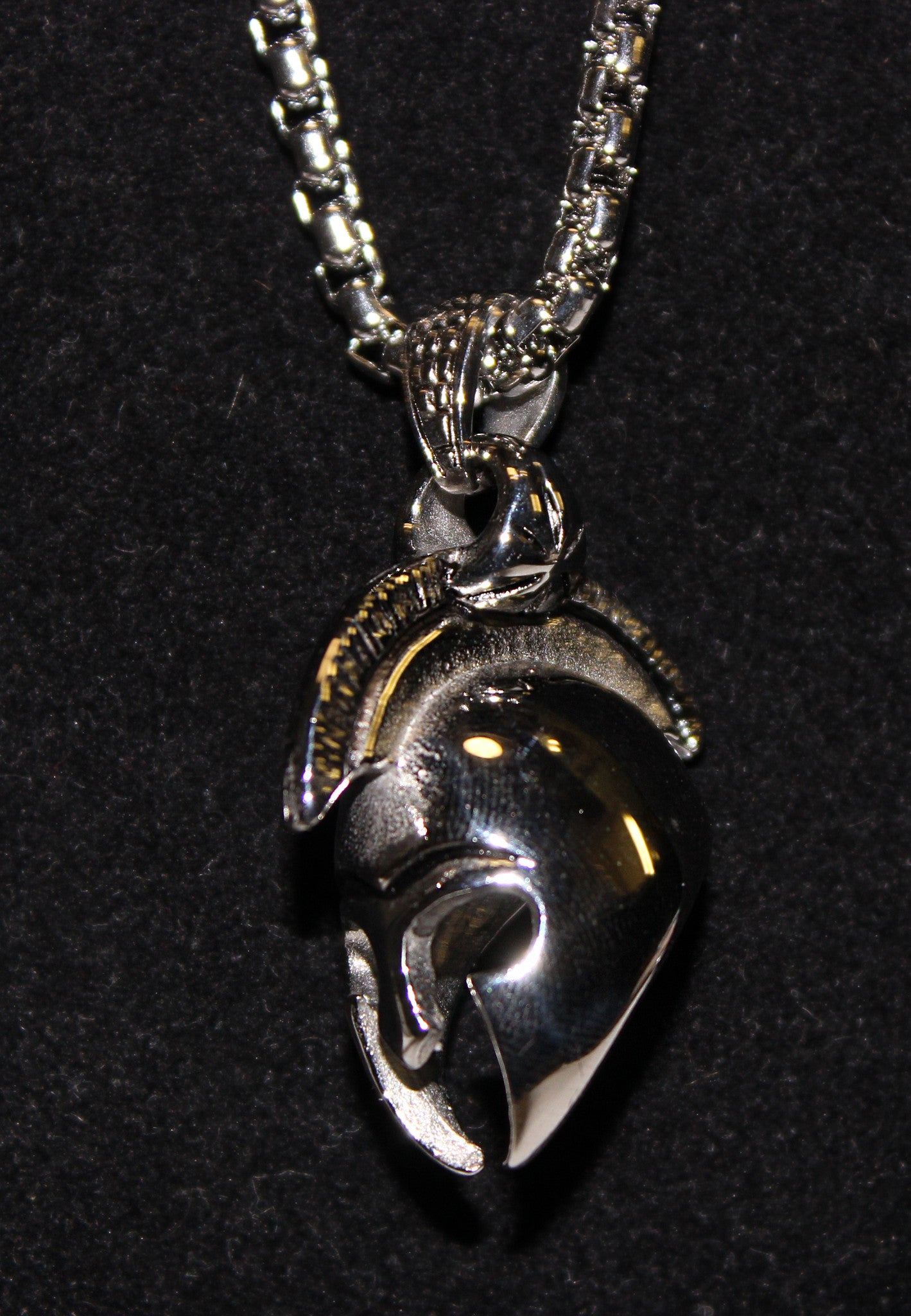 Stainless Steel Knight Helmet Pendant- UDINC0461