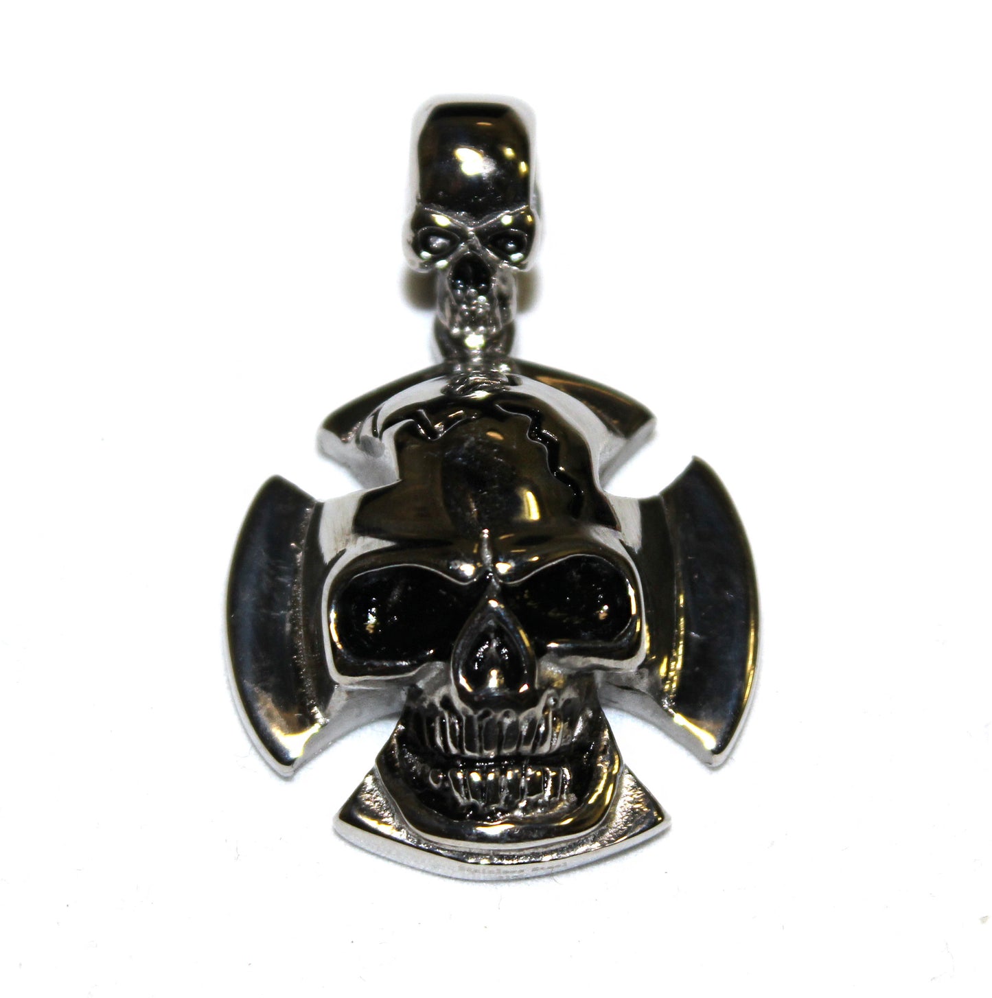 Stainless Steel Small Skull and Cross Pendant- UDINC0482