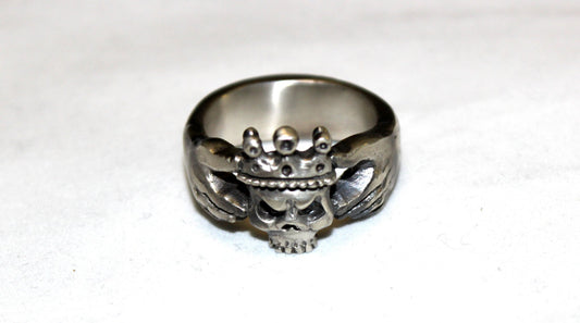 Angry Skull Claddagh Ring STERLING SILVER-UDINC0492