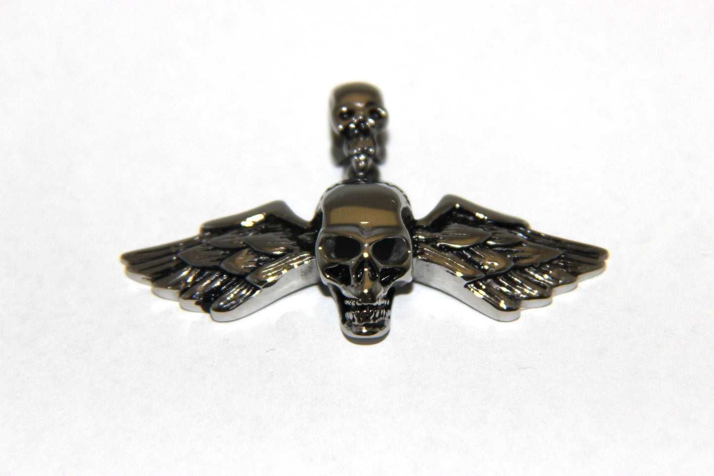 Stainless Steel Skull Wing Pendant- UDINC0488