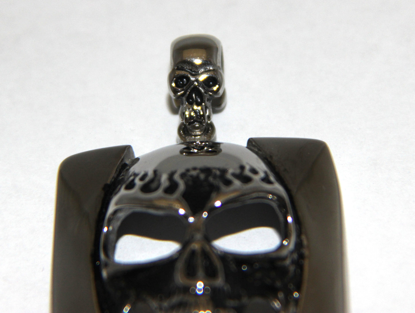 Stainless Steel Square Skull Pendant- UDINC0481