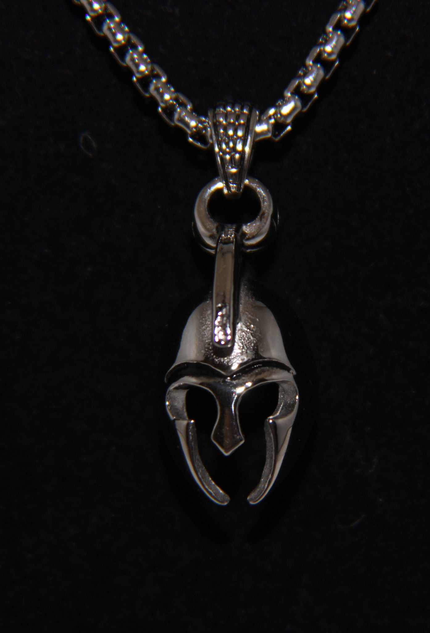 Stainless Steel Knight Helmet Pendant- UDINC0461