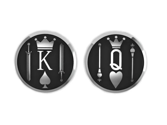 King and Queen Motorcycle Gas Cap SET