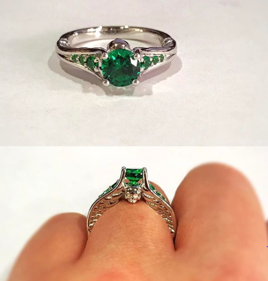 Secret Skull Engagement Ring-UDINC0560