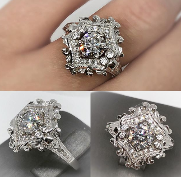 Secret Skull Engagement Ring-UDINC0653