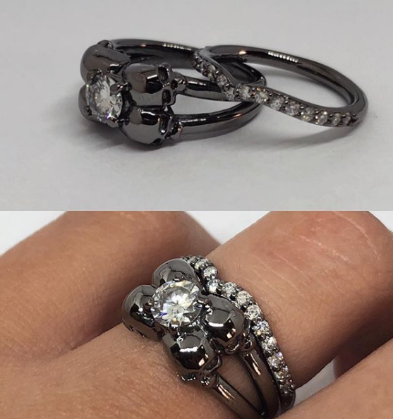 Secret Skull Engagement Ring-UDINC0340