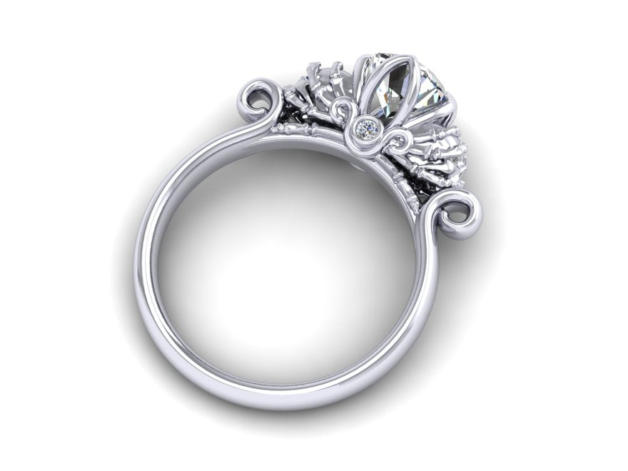 Secret Skull Engagement Ring-UDINC0499