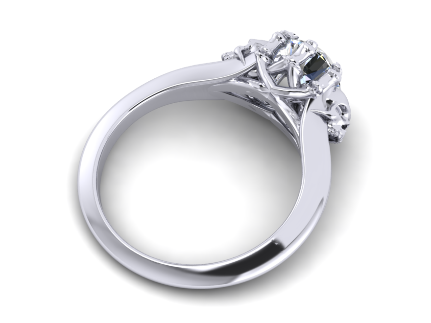 Secret Skull Engagement Ring-UDINC0537