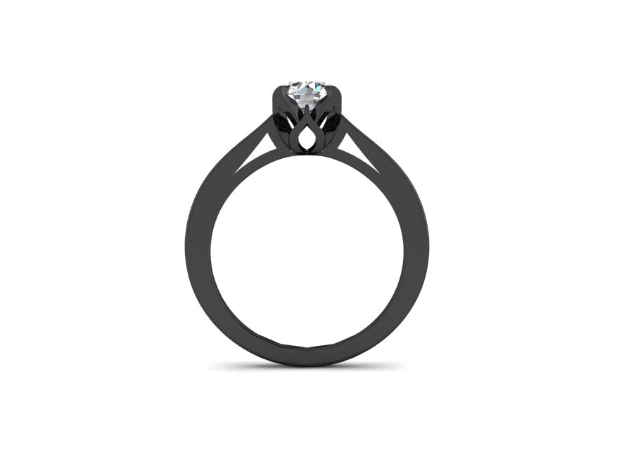 Solitaire Goth Ring-UDINC0604