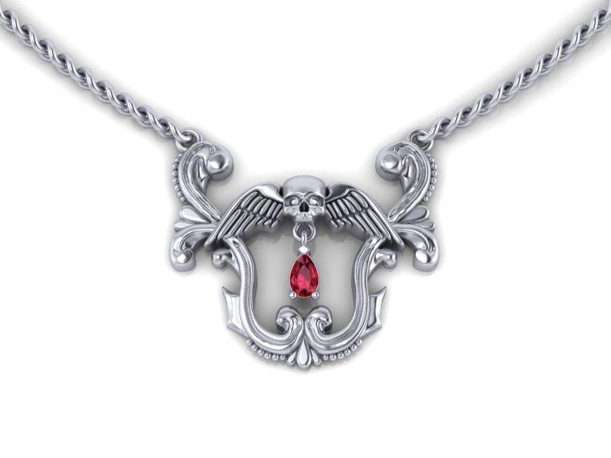 Angel Skull Pendant-UDINC0618