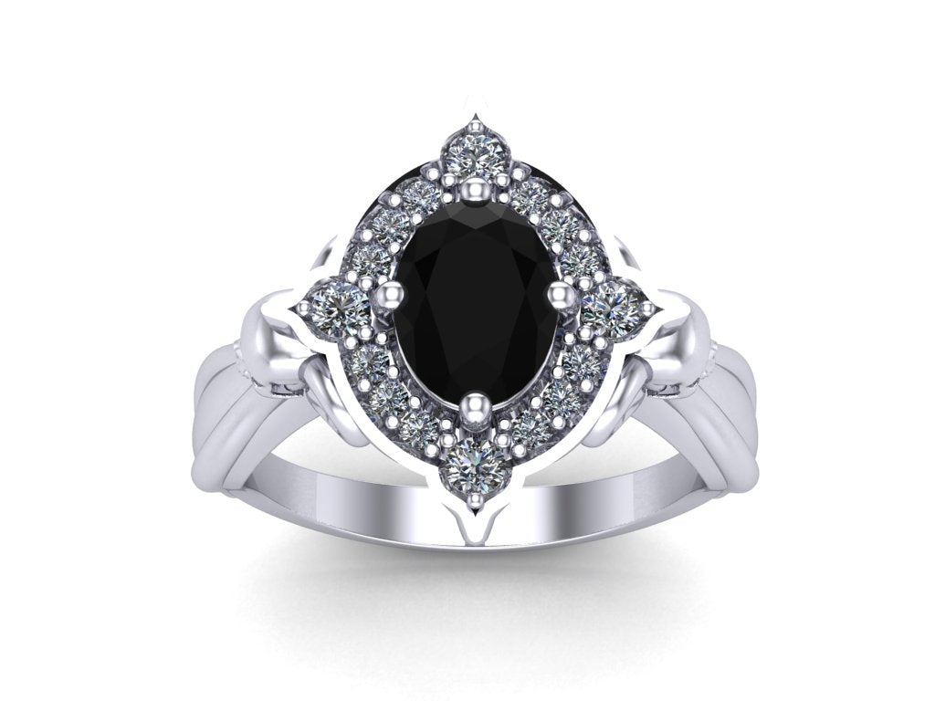 Secret Skull Engagement Ring-UDINC0731