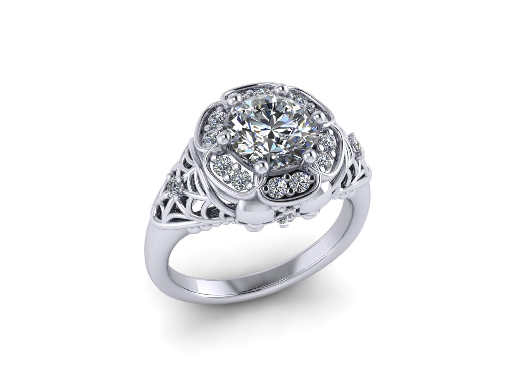 Secret Skull Engagement Ring- UDINC0716