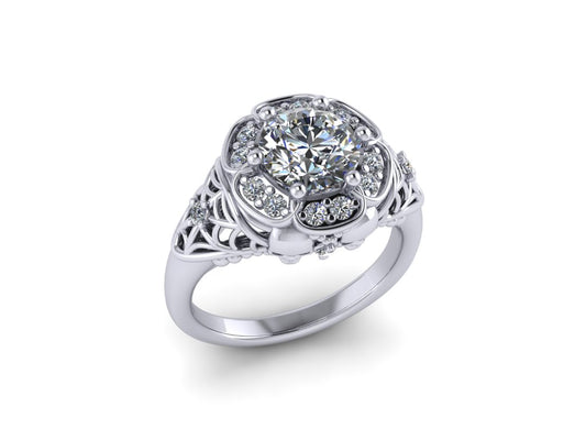 Secret Skull Engagement Ring- UDINC0716