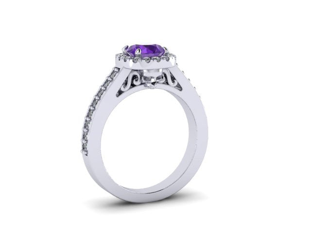 Secret Skull Engagement Ring-UDINC0536