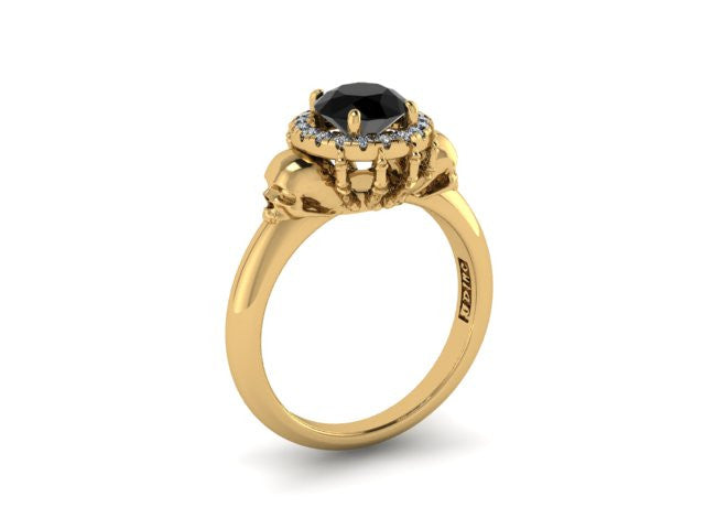 Secret Skull Engagement Ring-UDINC0504