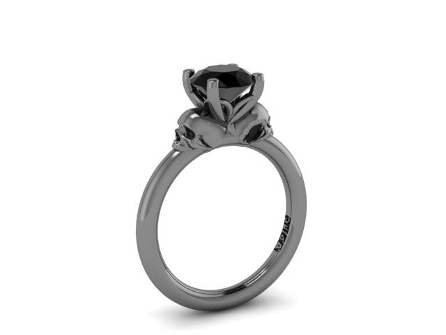 Secret Skull Engagement Ring-UDINC0569