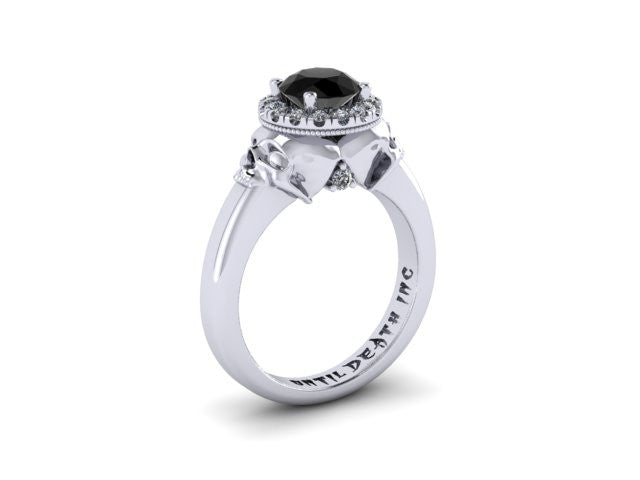 Secret Skull Engagement Ring-UDINC0334