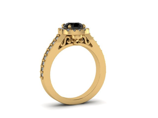Secret Skull Engagement Ring-UDINC0536