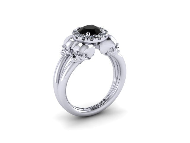 Secret Skull Engagement Ring-UDINC0339