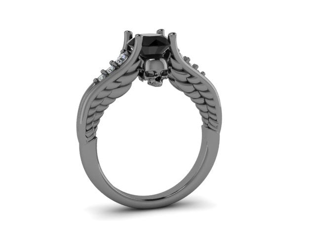 Secret Skull Engagement Ring-UDINC0560