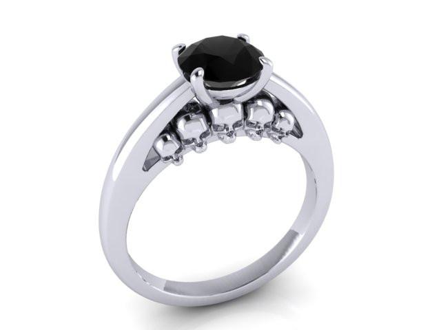 Secret Skull Engagement Ring-UDINC0583