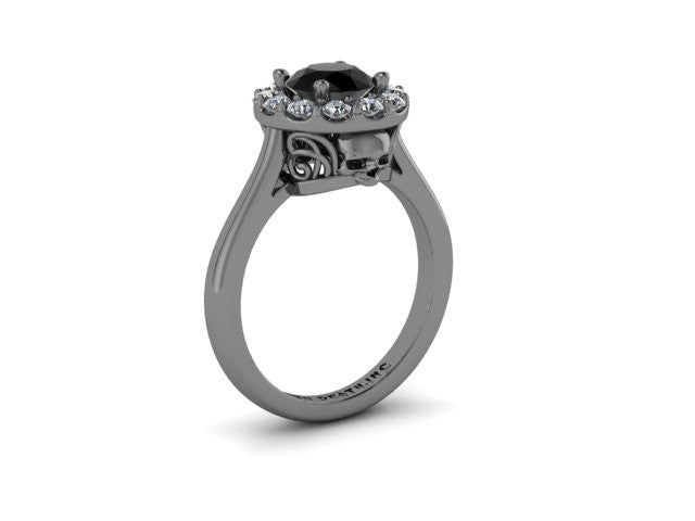 Secret Skull Engagement Ring-UDINC0320