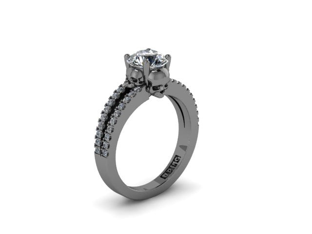 Secret Skull Engagement Ring-UDINC0529