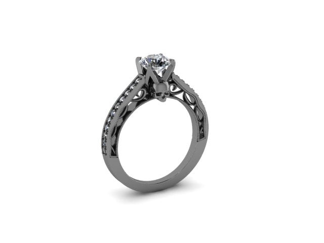 Secret Skull Engagement Ring-UDINC0344