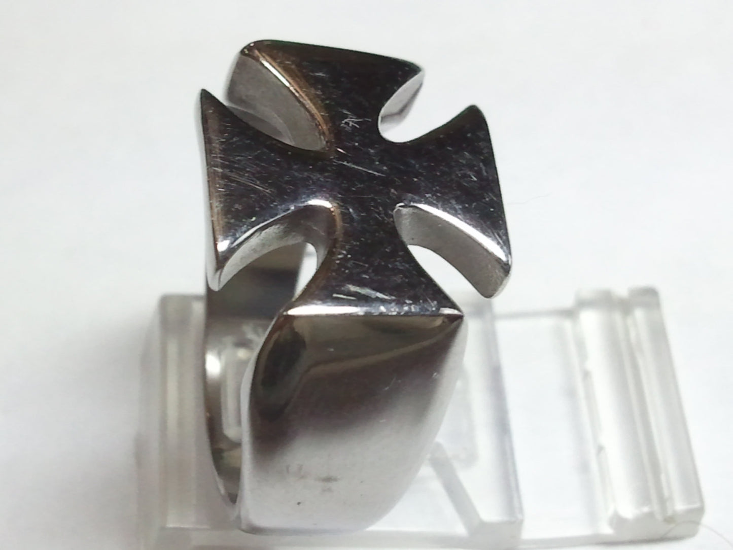 Iron Cross Ring. 925 Sterling Silver Ring-UDINC0039A