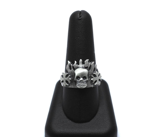 Skull & Maltese Cross & Flames-UDINC0050