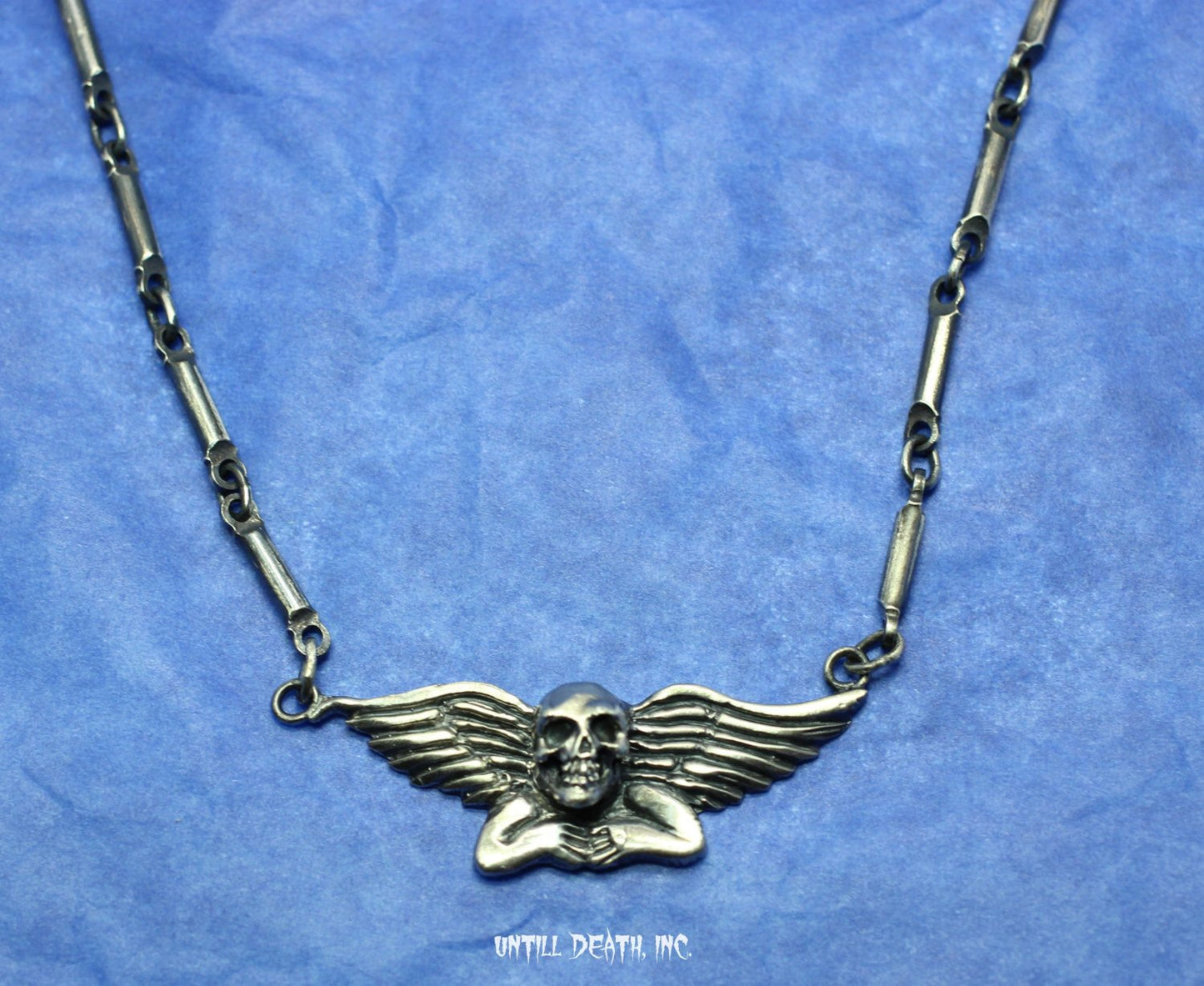 Dark Gothic Winged Angel Skull-UDINC0100