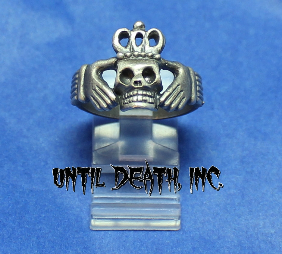 Skull Claddagh Ring STERLING SILVER-UDINC0060