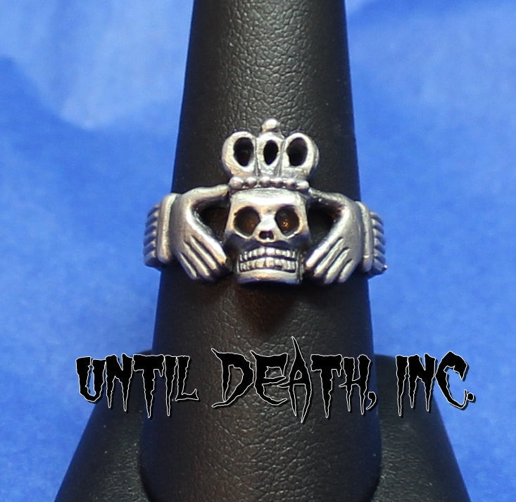 Skull Claddagh Ring STERLING SILVER-UDINC0060