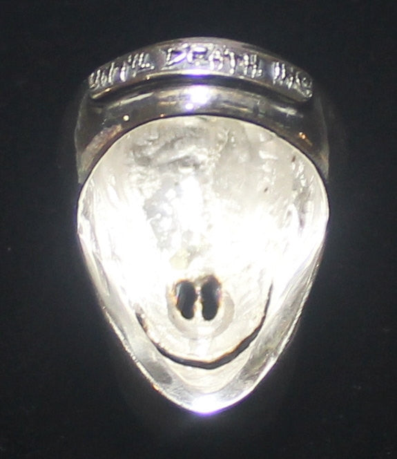 UNTIL DEATH, INC. "Big Daddy" Vampire Skull Huge Biker ring .925 Sterling Silver.-UDINC0006