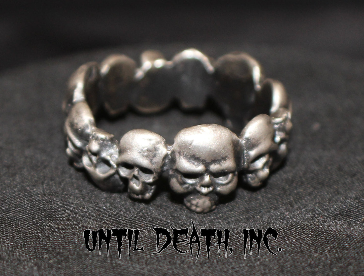 Men's Eternity Skull Band Ring in STERLING SILVER-UDINC0059