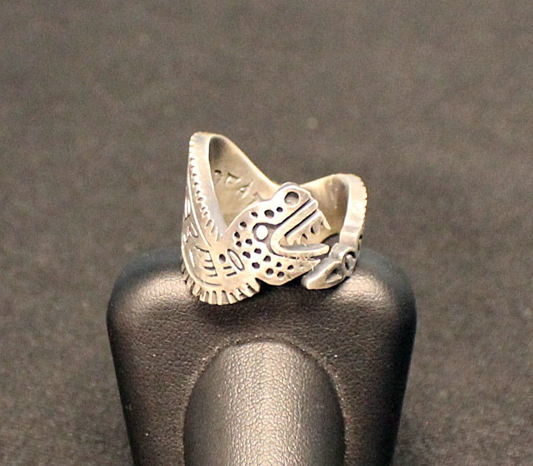 Aztec Snake Ring in Sterling Silver -UNINC0072